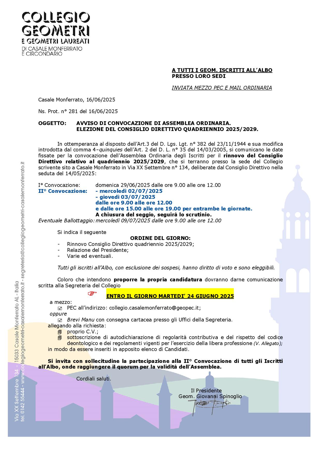 1 - LETTERA CONVOCAZ. ASSEBLEA ORDINARIA - CONS. DIRETTIVO 2025-2029.jpg